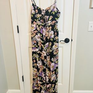 AFRN Della Floral Cutout Jumpsuit